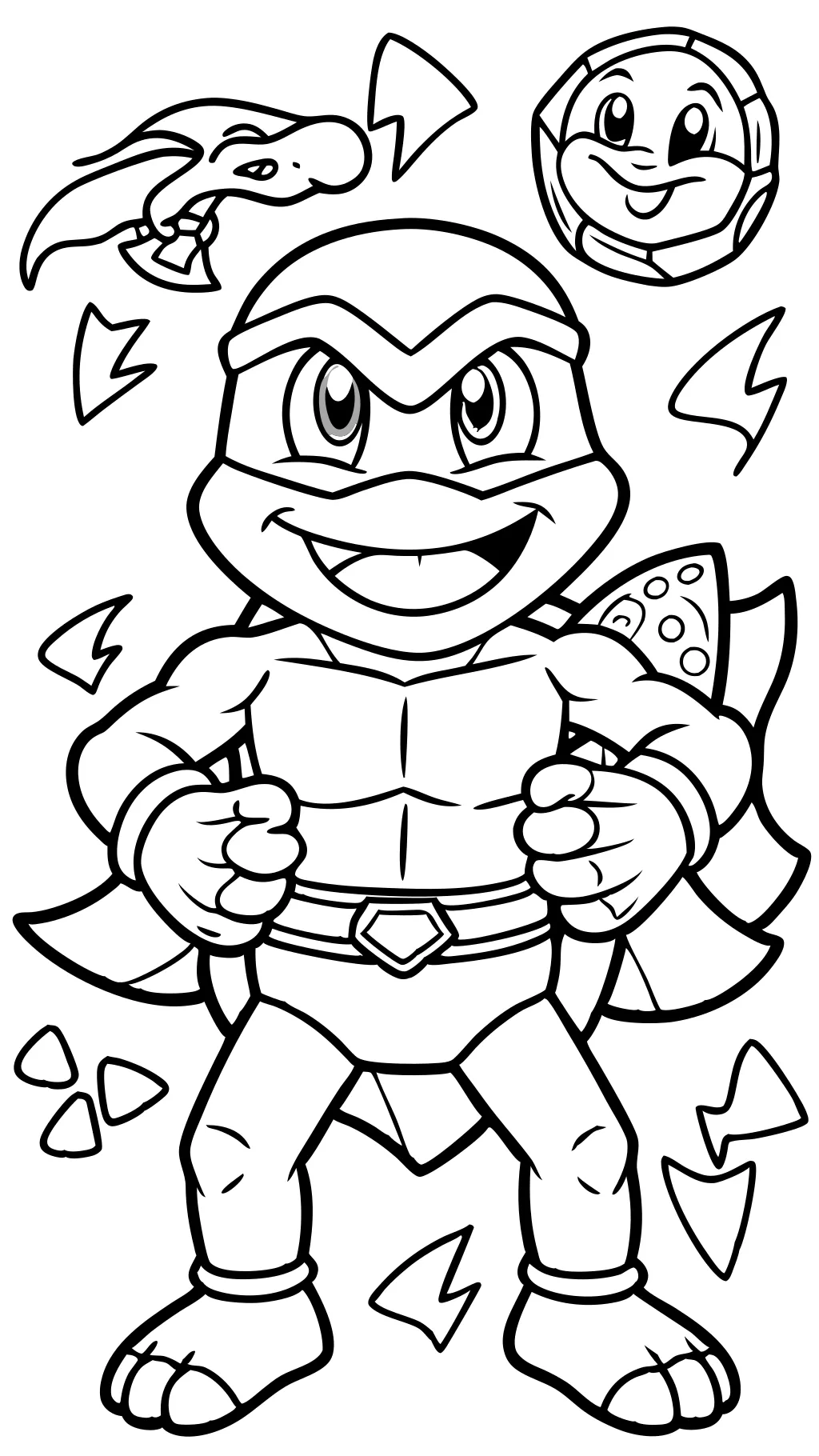 teenage mutant ninja turtles michelangelo coloring pages